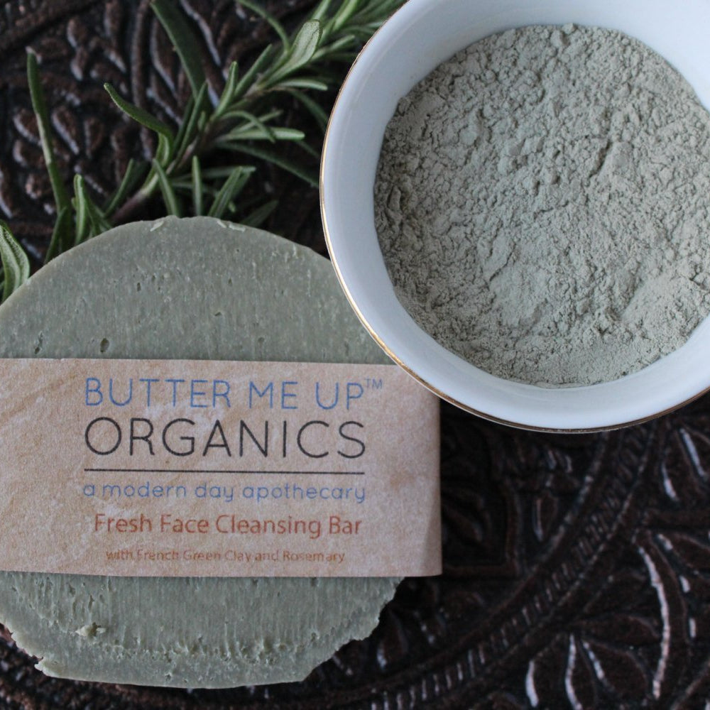 
                      
                        Butter Me Up Organics - Face Wash Facial Cleansing Bar with French Green Sea Clay
                      
                    